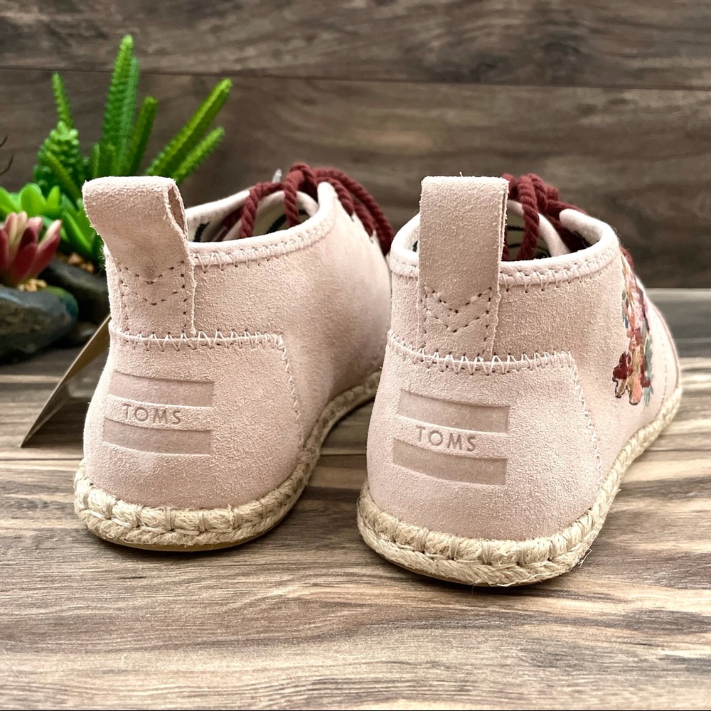 NIB Toms Bota Floral Embroidery Rope Sole Bootie - Picture 8 of 13